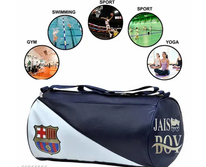 Sports Gym FCM Leather Duffle Gym Bag for Men and Women for Fitness